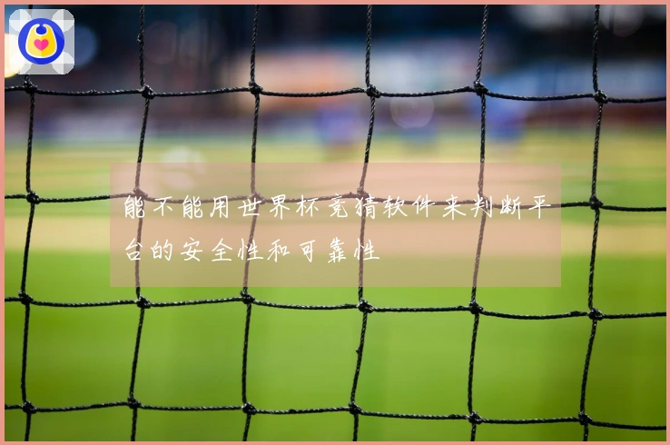 能不能用世界杯竞猜软件来判断平台的安全性和可靠性
